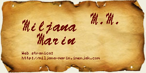 Miljana Marin vizit kartica